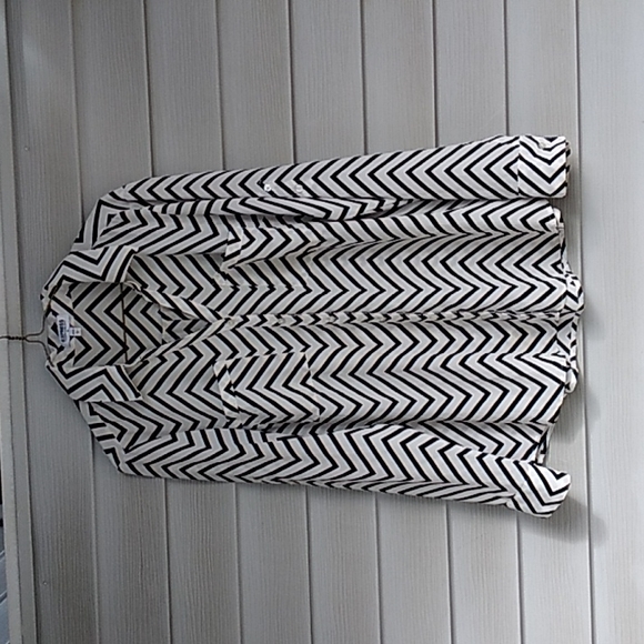 Express Tops - Vintage, Express, The Portofino Shirt, color Black and White